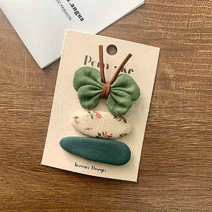 Cloth Butterfly Snap Hair Clips PW-WG84D39-01-1