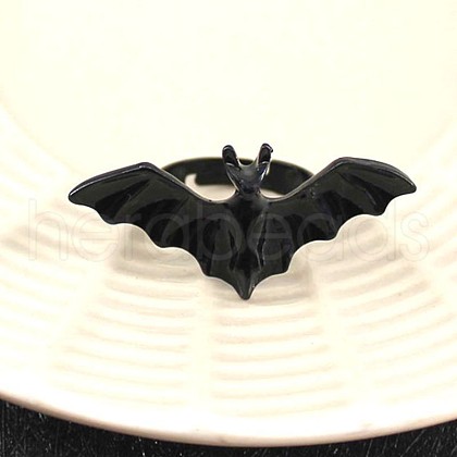 Bat Themes Alloy Adjustable Finger Rings FS-WG25ADA-07-1