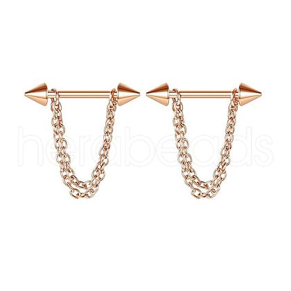 304 Stainless Steel Nipple Rings WG03B2E-12-1