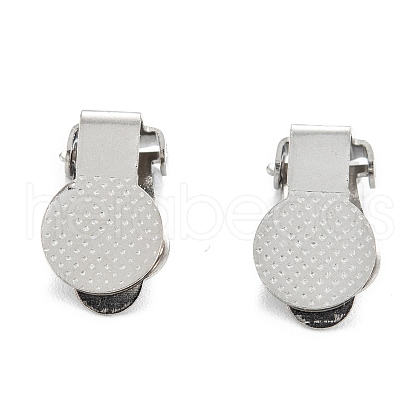 Tarnish Resistant 304 Stainless Steel Clip-on Earring Finding X-STAS-G250-03P-1