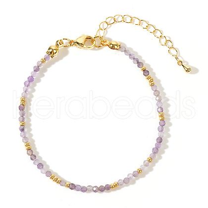 Bohemian Style Natural Amethyst Round Beaded Bracelets for Women YR2186-2-1
