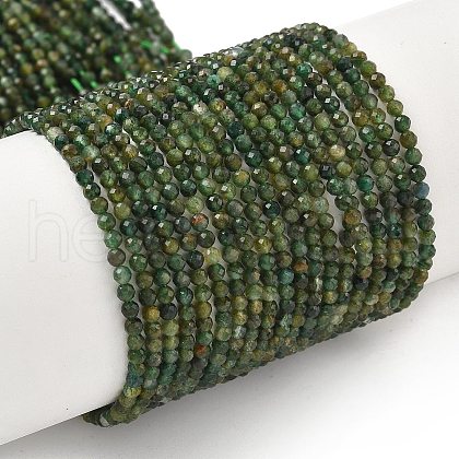 Natural Green Rutilated Quartz Beads Strands G-RM250101-E4-1