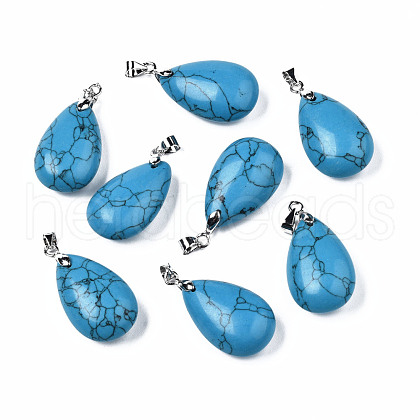 Synthetic Turquoise Pendants G-S243-13-1