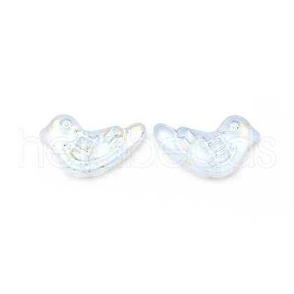 Handmade Frosted Glass Beads FOIL-CJC0004-02H-1