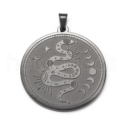 304 Stainless Steel Pendants STAS-P321-01EB-1