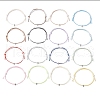 16Pcs Two Tone Waxed Polyester Cord Bracelets for Men Women BJEW-JB11790-2
