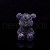 Bear Resin with Natural Amethyst Chips Inside Display Decorations PW-WG35709-04-1