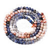 Natural & Synthetic Mixed Gemstone Beads Strands G-D080-A01-02-25-2