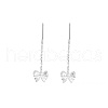 Sterling Silver Bowknot Ear Thread Earrings for Women EK1802-1