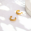 304 Stainless Steel Rhinestone Arch Stud Earrings GH0398-1-2