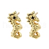 Brass Stud Earrings EJEW-H157-01G-01-4