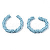Polymer Clay Twist Rope Open Ring CLAY-N010-031-05-2
