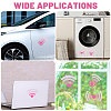 Heart Plastic Self-Adhesive Stickers DIY-WH0588-61-6