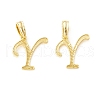 Rack Plating Eco-Friendly Brass Letter Pendants KK-K265-02G-Y-1