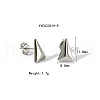Fashionable Stainless Steel Triangle Stud Earrings PU6903-2-2