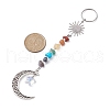 Tibetan Style Alloy Keychains KEYC-JKC00552-02-2