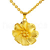Fashionable Brass Flower Pendant Necklaces for Women FS-WG1F8AB-01-4