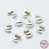 925 Sterling Silver Crimp Bead Cover STER-L063-06A-S-4