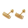 Ion Plating(IP) 304 Stainless Steel Stud Earrings EJEW-Q795-01G-1