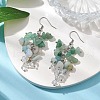 Natural Green Aventurine Earrings EJEW-TA00462-01-2