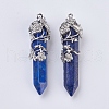 Natural & Synthetic Gemstone Pointed Pendants G-F529-A-2