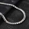 6MM 304 Stainless Steel Box Chain Necklaces for Men STAS-V011-01B-P-1