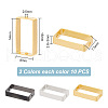 ARRICRAFT 40Pcs 4 Colors Brass Bead Frame KK-AR0003-38-2