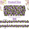 3D Flower Embroidery Polyester Lace Trim SRIB-WH0011-141A-2