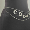 Alloy Crystal Rhinestone Cowboy Tassel Body Chains WG5CCBF-01-3