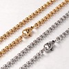 304 Stainless Steel Rolo Chain Necklaces NJEW-L136-07-1