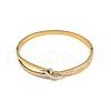 201 Stainless Steel with Rhinestone Bangles for Women BJEW-B138-03G-4