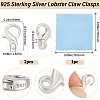 Beebeecraft 2Pcs 925 Sterling Silver Lobster Claw Clasps STER-BBC0007-62-2