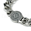 304 Stainless Steel Sailing Knot Cuban Link Chains for Women Men BJEW-C063-02AS-2