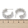 Flower Brass ABS Imitation Pearl Stud Earrings EJEW-M082-05P-4