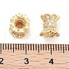 Brass Micro Pave Clear Cubic Zirconia Beads KK-P271-39B-05-3