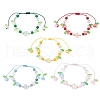 Natural Mixed Gemstone Beads Braided Bead Bracelets BJEW-MZ00167-2