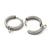 Tarnish Resistant 201 Stainless Steel Huggie Hoop Earrings Findings STAS-A167-01O-P-2