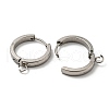 201 Stainless Steel Huggie Hoop Earrings Findings STAS-A167-01O-P-2