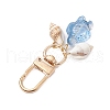 Turtle Glass & Shell Pendant Decoration HJEW-JM02744-5