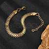 304 Stainless Steel Chain Bracelets BJEW-P351-01D-G-2