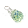 Electroplate Glass Pendants PALLOY-JF03958-02-4