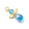 Electroplate Glass Pendants PALLOY-JF03508-01-4