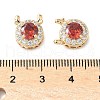 Brass Micro Pave Cubic Zirconia Beads KK-G531-01G-02-3