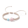 3Pcs Adjustable Handmade Porcelain Beads Braided Bead Bracelets for Women BJEW-JB11970-3