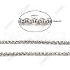 Non-Tarnish 3.28 Feet 304 Stainless Steel Rolo Chains X-CHS-K001-99D-7