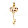 Brass Micro Pave Cubic Zirconia Pendants ZIRC-L100-061G-2