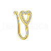 304 Stainless Steel Micro Pave Clear Cubic Zirconia Clip on Nose Rings WGD6E17-05-2