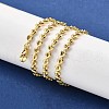 Brass Heart Link Chain Necklaces NJEW-M108-27G-5