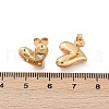 304 Stainless Steel Rhinestone Stud Earrings EJEW-U046-01G-5
