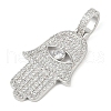 Brass Micro Pave Cubic Zirconia Pendants KK-R224-09P-2